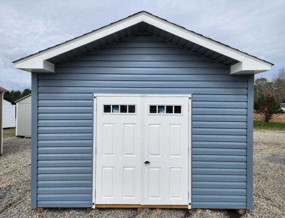 12x20 Vinyl HD Front Entry Peak Shed