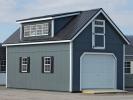 14x24 Two-Story Cape Cod Garage Building With Electrical Package, Roof Dormer, and Metal Roof