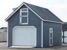 14x24 Two-Story Cape Cod Garage Building With Electrical Package, Roof Dormer, and Metal Roof