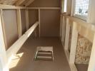 4x6 Mini Chicken Condo Interior with Roost, Nesting Boxes, and Ramp to Bottom Area