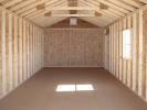 12x28 Front Entry Peak Storage Shed Interior